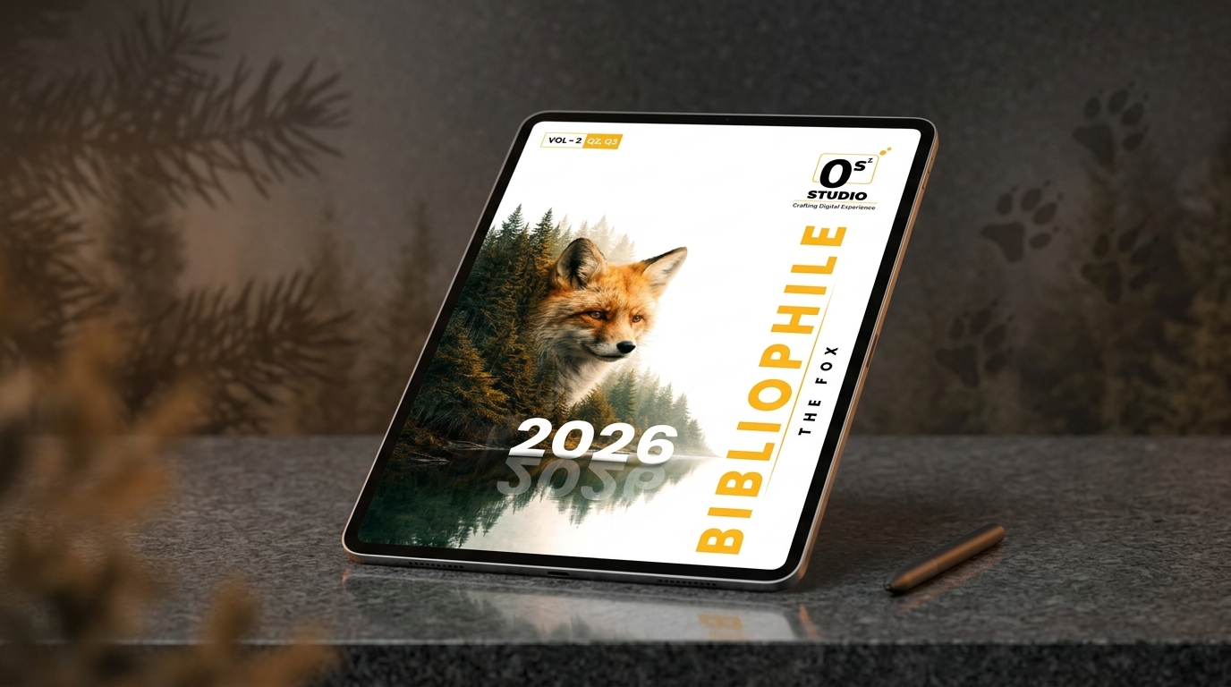 OS2 Studio Q2-Q3 2026 Newsletter Banner - Bibliophile: The Fox