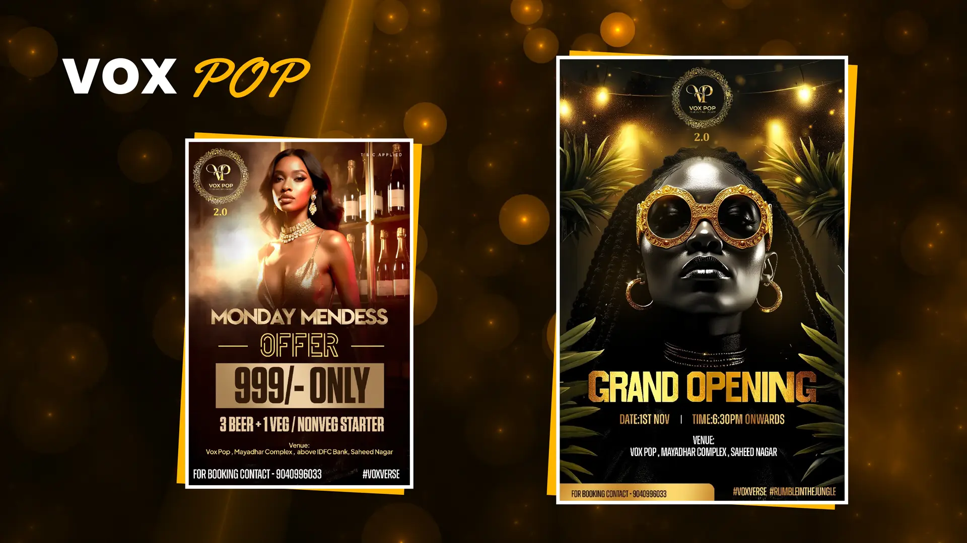 Vox Pop nightlife venue premium event poster series