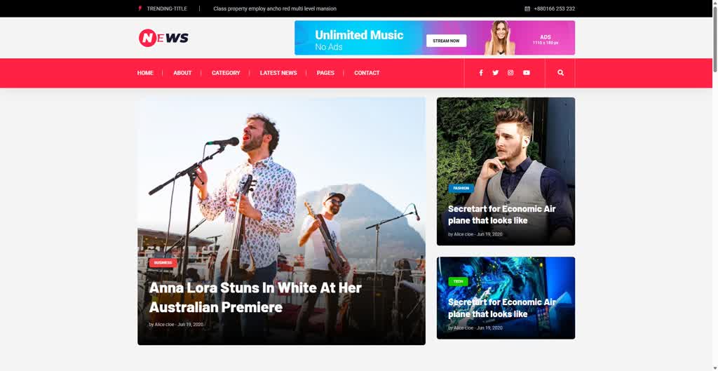Blog Template 43 Website Template - OS2 Studio
