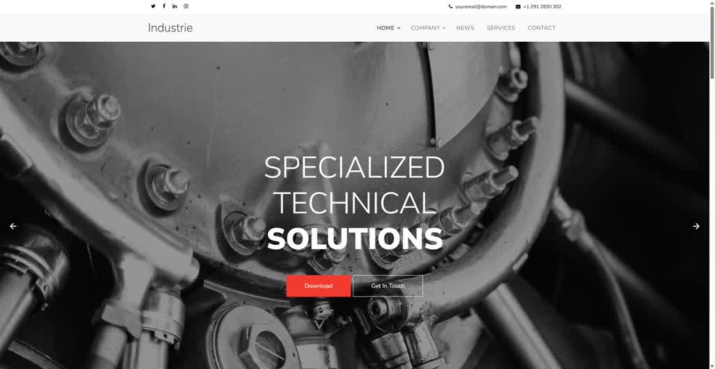 Industrial Template 25 Website Template - OS2 Studio