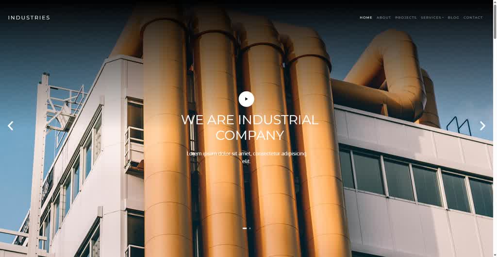 Industrial Template 26 Website Template - OS2 Studio