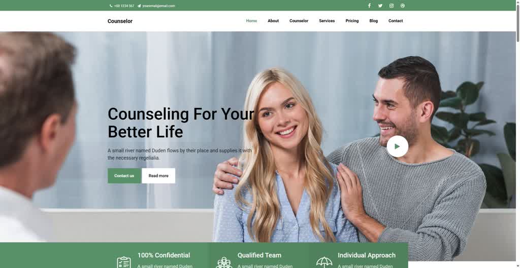 Influencer Template 14 Website Template - OS2 Studio
