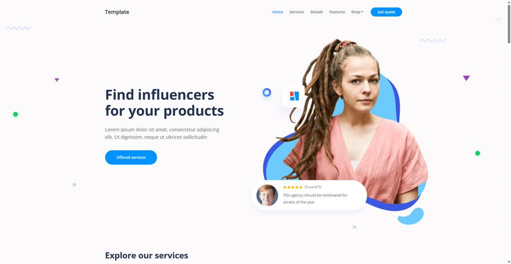 Influencer Template 44 Website Template - OS2 Studio